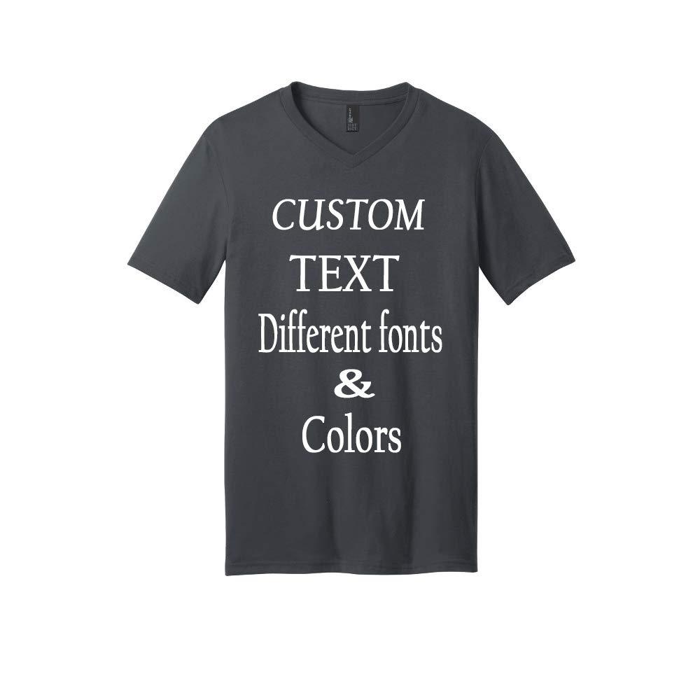 Just Customized Custom Design Personalized Adult T- Shirt, Design Your Own T-Shirt, Custom Gifts, Personalized T-Shirts for Men Charcoal