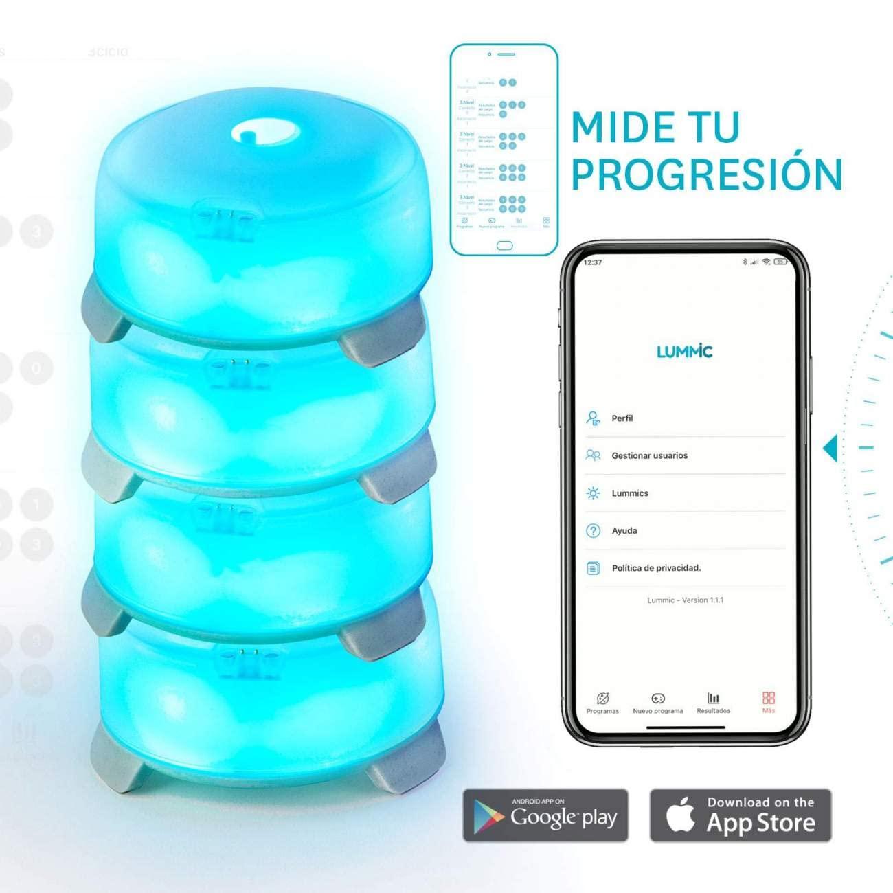 Lummic Lummic 6 Pro + Accessories - Reaction Lights. Training kit with Lights Based on Light and Auditory Reaction. Improves Speed, Reflexes, Memory and Mobility.