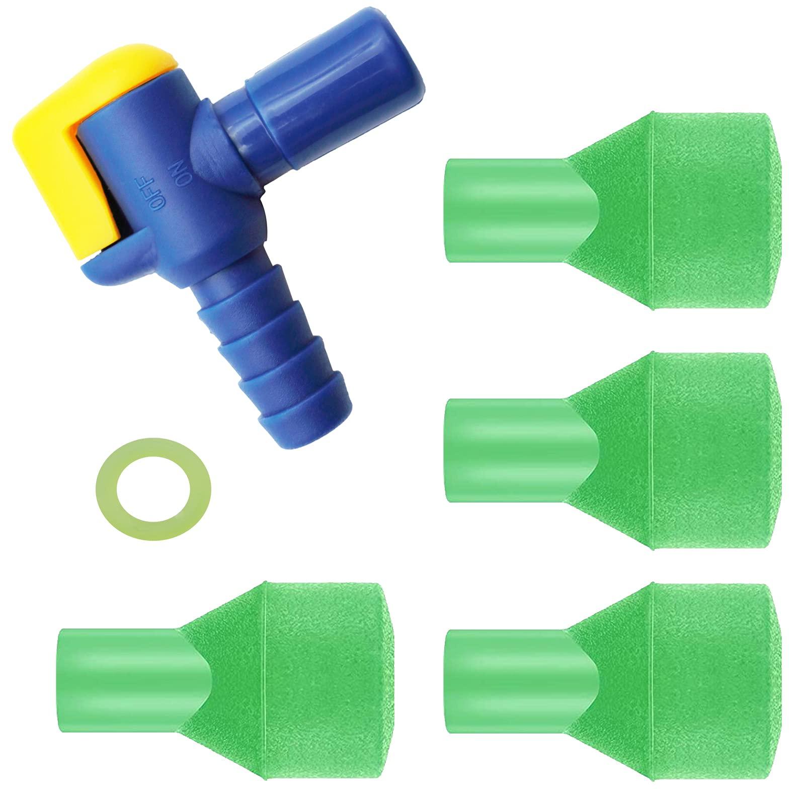 JMTEEA JMTEEA Bite Valve Replacement Mouthpiece Fit for Hydration Pack Bladder Water Backpack and Most Brands(4-Pack), with Shutoff Valve and Tube O-Ring