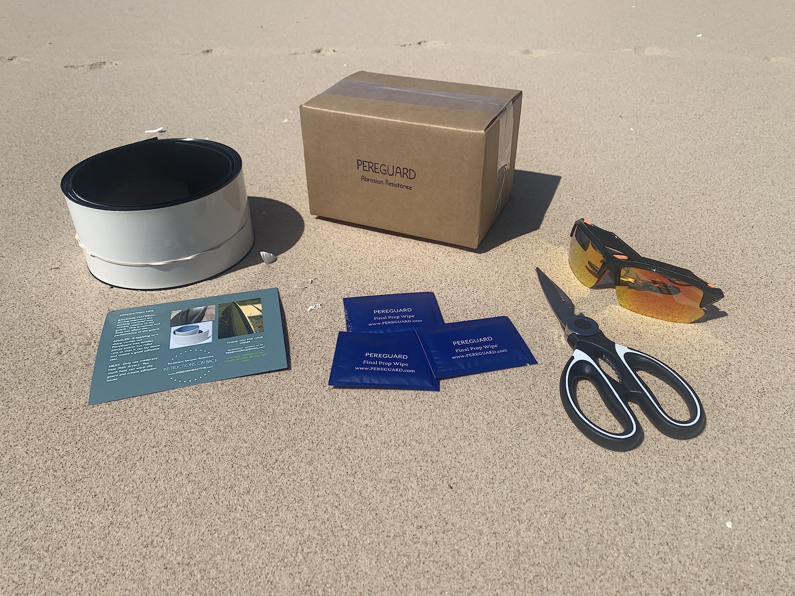 PereGuard PereGuard Kayak Keel Guard 4\" Width Black (5 feet) Kayak Canoe Protective Guard Abrasion Resistance