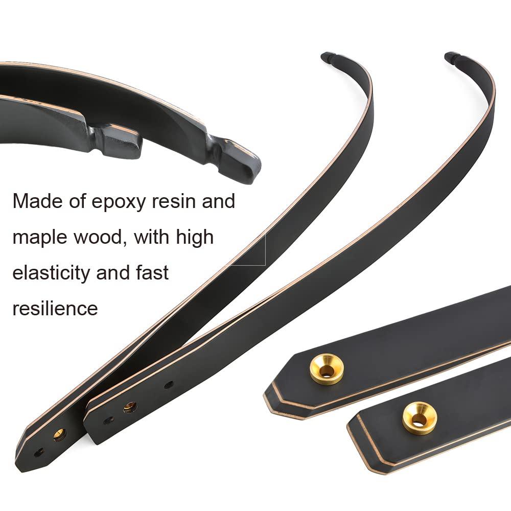 AMEYXGS 60 Inch Takedown Recurve Bow 25-60 Lbs American Hunting Bow Wood Riser Right Hand Longbow for Adult Beginner Hunting Target Practice (60 Lbs, Wine red Set)