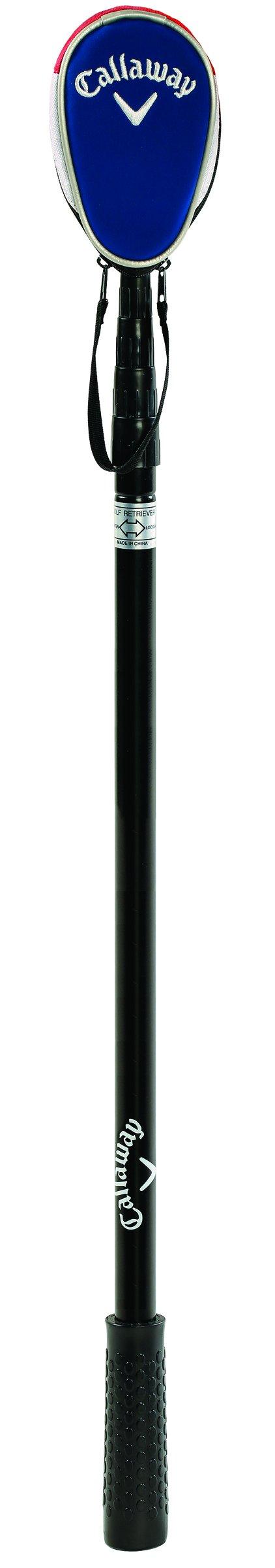 Callaway Callaway Golf Ball Retriever for Water, Telescopic with Dual-Zip Headcover, Black, 15 Feet