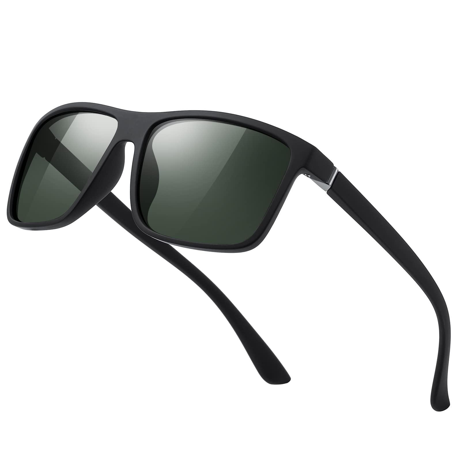 KWHZXGYY KWHZXGYY Sunglasses Men Polarized Sunglasses for Mens and Womens,Black Retro Sun Glasses Driving Fishing UV400 Protection