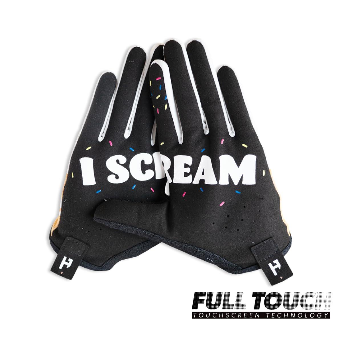 Handup Handup Most Days Full Finger Lightweight Anti-Slip Breathable Mountain Bike MTB Bicycle Enduro Downhill XC Cycling Motocross Unisex Gloves (Scoops, XX-Small)