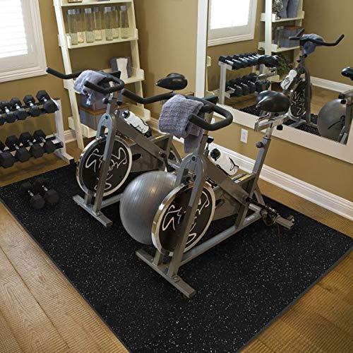 American Floor Mats American Floor Mats Ultimate Stand-Alone Gym Mats Solid Black 4\' x 10\' - 1/4\" Thick