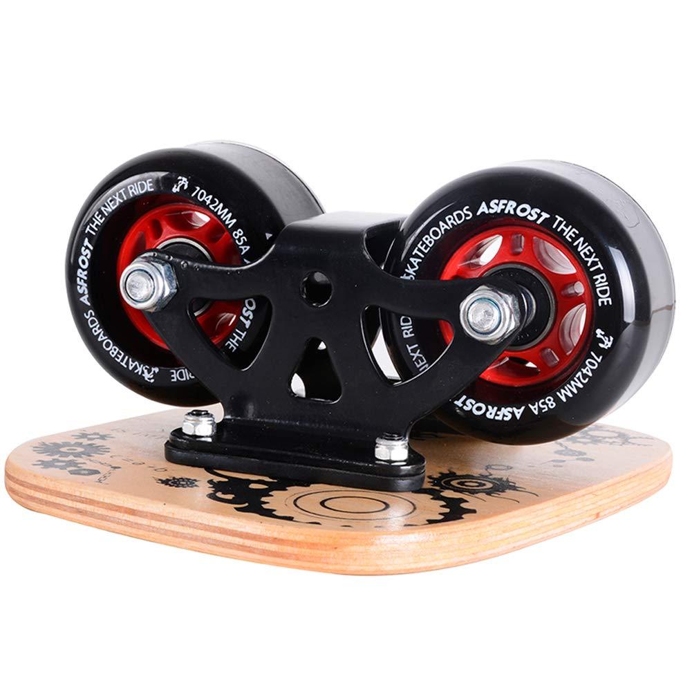AsFrost AsFrost Portable Roller Road Drift Skates Plate with Cool Maple Deck Anti-Slip Board Split Skateboard with PU Wheels High-end Bearings (Single Pattern)