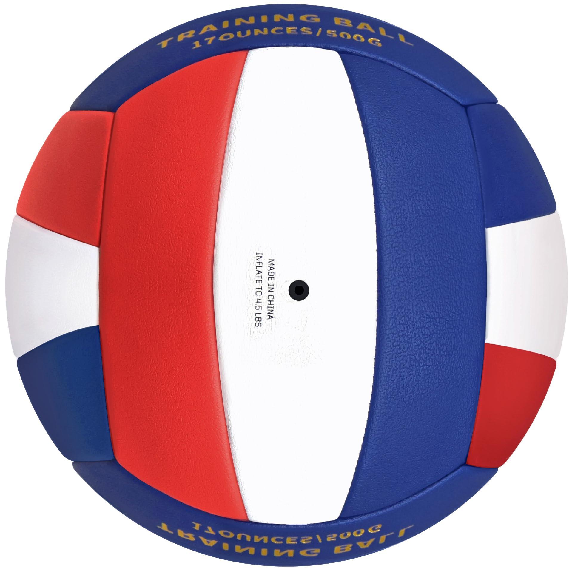 RUN2PEAK RUN2PEAK Heavy Weight Volleyball Setter Training Ball 1.1 Lbs/ 500 G Official Size 5 Volleyballs PU Practice Volley Balls for Indoor Rebounder Equipment Setters Weighted Volleyball Setting Trainer