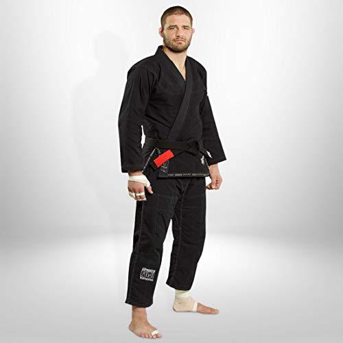FUJI FUJI Suparaito BJJ GI and Martial Arts Uniform - Brazilian Jiu Jitsu Gi With Pearl Weave Jacket, Black, Size A1