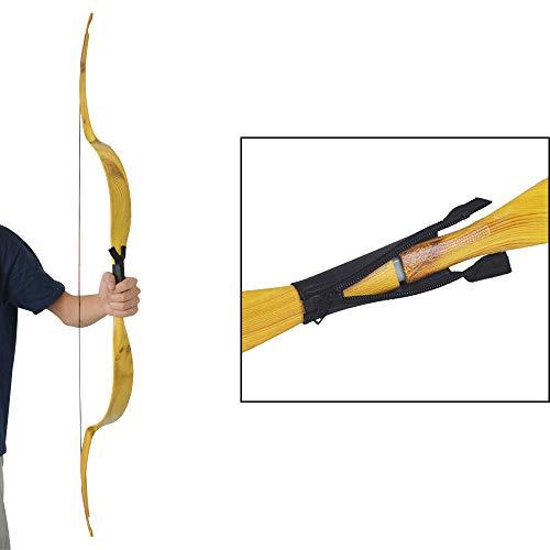 MILAEM MILAEM Traditional Longbow Handmade Takedown Recurve Bow and Arrow Set 20 Lbs Takedown Recurve Horsebow Mongolian Bow with 3 Pcs Wooden Arrow for Target Shooting Hunting (Bow, 20 Lbs)