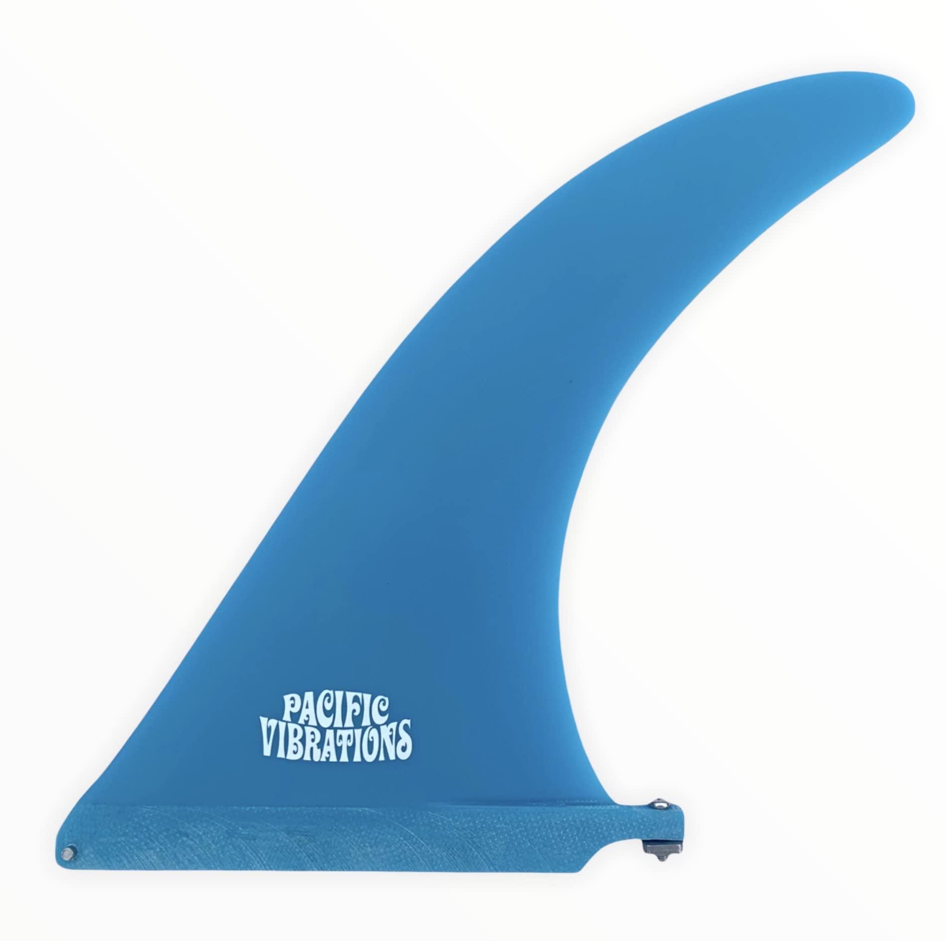 PACIFIC VIBRATIONS PACIFIC VIBRATIONS Longboard FIN Surfboard Greenough 4a Template Fiberglass (Black, 9\")