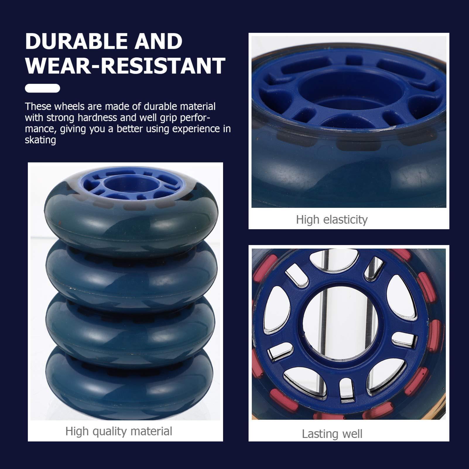 BESPORTBLE BESPORTBLE 4pcs Pulley Skates Accessories Skateboard Replacement Parts Outdoor Skates Indoor Roller Skate Wheels Inline Roller Wheels High Elasticity Child Polyurethane Pu Supplies