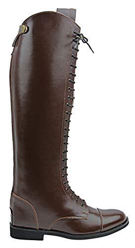 Hispar Hispar Mens Man Florance Field Horse Riding Boots Stylish Fashion Equestrian - Brown 9.5 Slim Calf