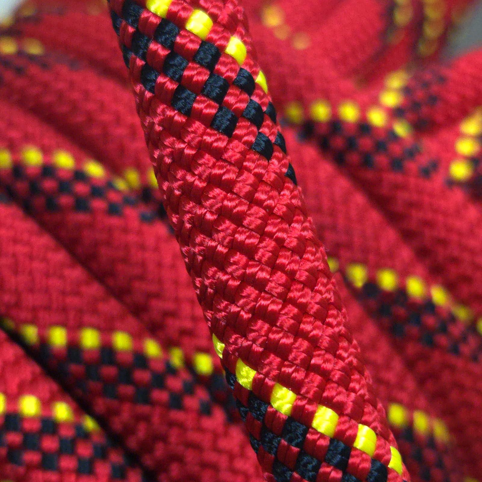 BlazeBeam BlazeBeam Static Climbing Rope 10.5mm UIAA Static Line Rappelling Rope 45M (150ft) Nylon Kern Mantle Rope for Escape Rope Rock Climbing, Mountain Tree Climbing, Hauling, Rescue