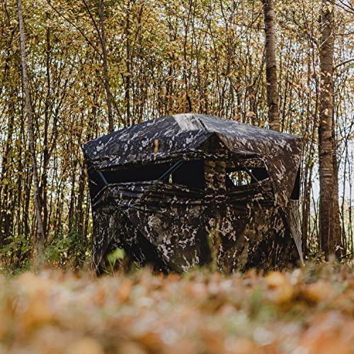 Barronett Blinds Barronett Blinds Wide Side 95, Portable Hunting Blind, Side-by-Side Hub Blind, Huge Interior, Panoramic Shooting Window, 2-Person, Crater Harvest, 75 x 79 x 95, WS95CH