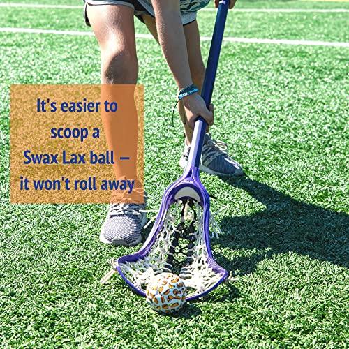 SWAX LAX SWAX LAX Lacrosse Training Ball - Indoor Outdoor Practice Less Bounce & Rebounds (1 Rainbow)