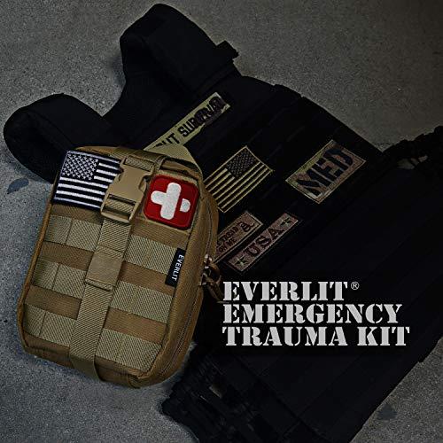 EVERLIT EVERLIT Emergency Trauma Kit, CAT GEN-7 Multi-Purpose SOS Everyday Carry IFAK for Wilderness, Trip, Cars, Hiking, Camping, Father’s Day Birthday Gift for Him Men Husband Dad Boyfriend (Tan)