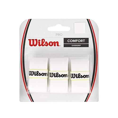 WILSON WILSON Tennis Racquet Pro Over Grip, White, Pack of 3