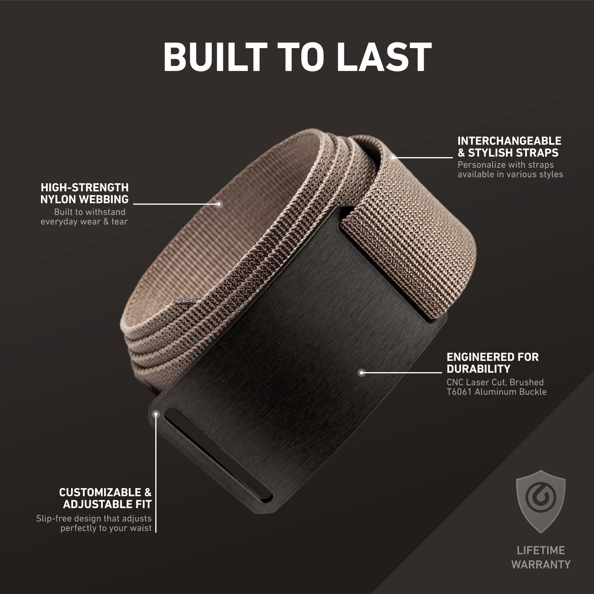 GRIP6 GRIP6 Ninja Belt: Durable Belts for Men & Women, Versatile Nylon Tactical Belt for Work, Golf, Casual & Outdoor Use
