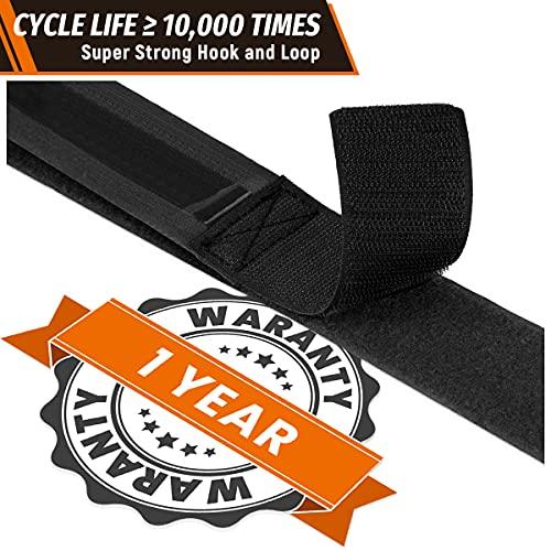 Boncas Boncas Adjustable Bike Rack Strap 24\" Bicycle Wheel Stabilizer Straps with Innovative Gel Grip Keep The Bicycle Wheel from Spinning - Black 4 Pack