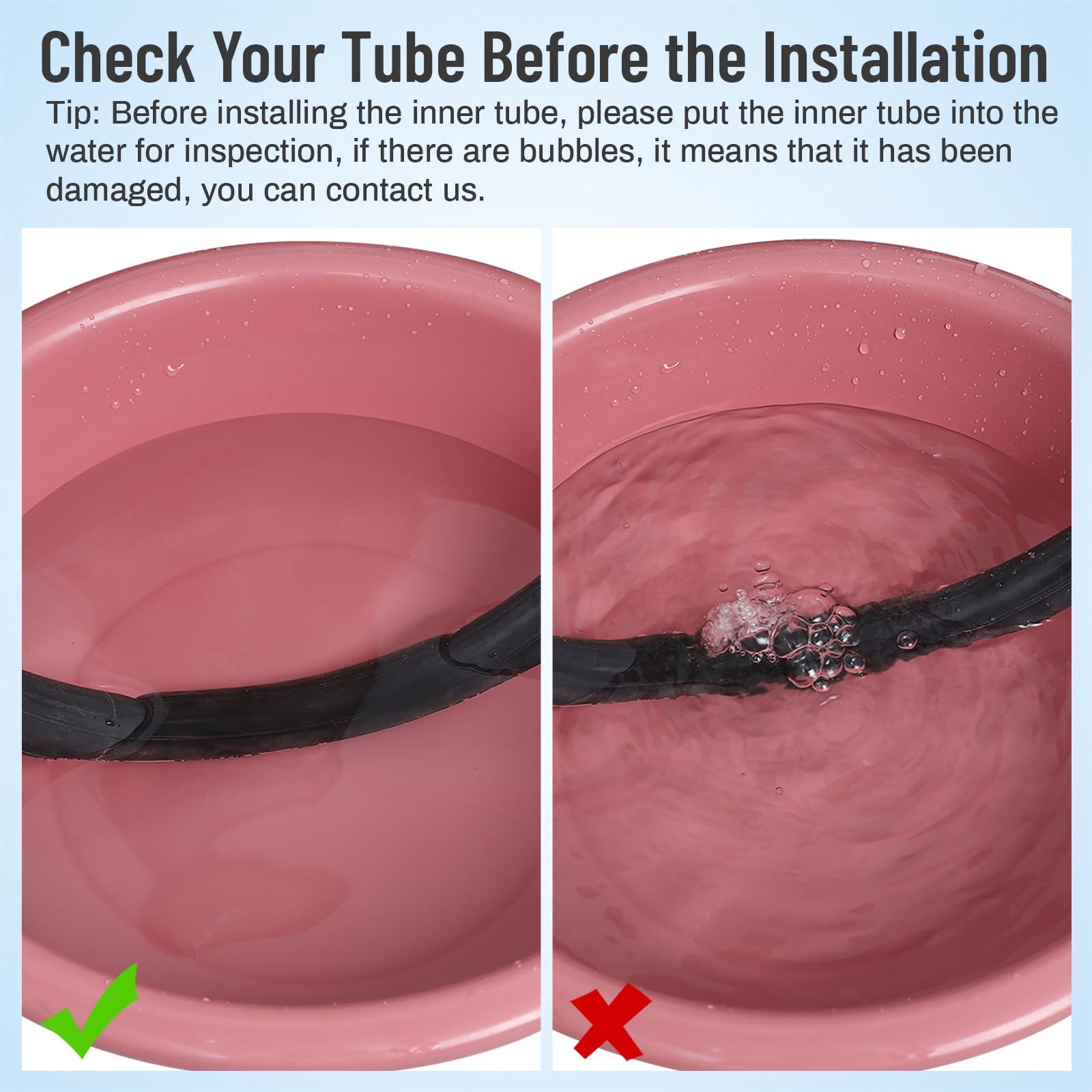 YunSCM 700C Heavy Duty Bike Tubes 700x25C/26C/28C/32C FV60 Presta Valve (25/34-622) 700C Bicycle Inner Tubes Compatible with 700x25C 700x26C 700x27C 700x28C 700x30C 700x32C 700x34C Bike Tire Tubes 2-PCS