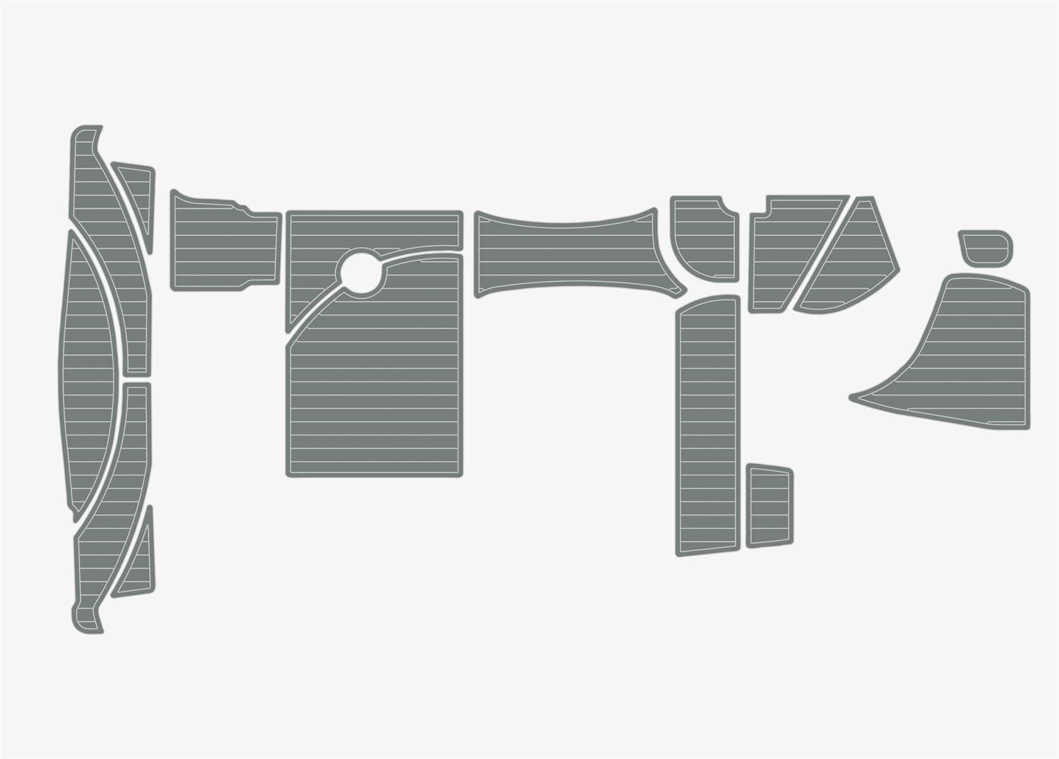 ATDEK ATDEK 1999 Maxum 3000 SCR Cockpit & Swim Platform 1/4 6mm eva Faux Teak Deck Surfing Boat Fishing Boat Motorcycle Hurts crapet Non-Slip mat Floor (Dark Grey Over Grey)