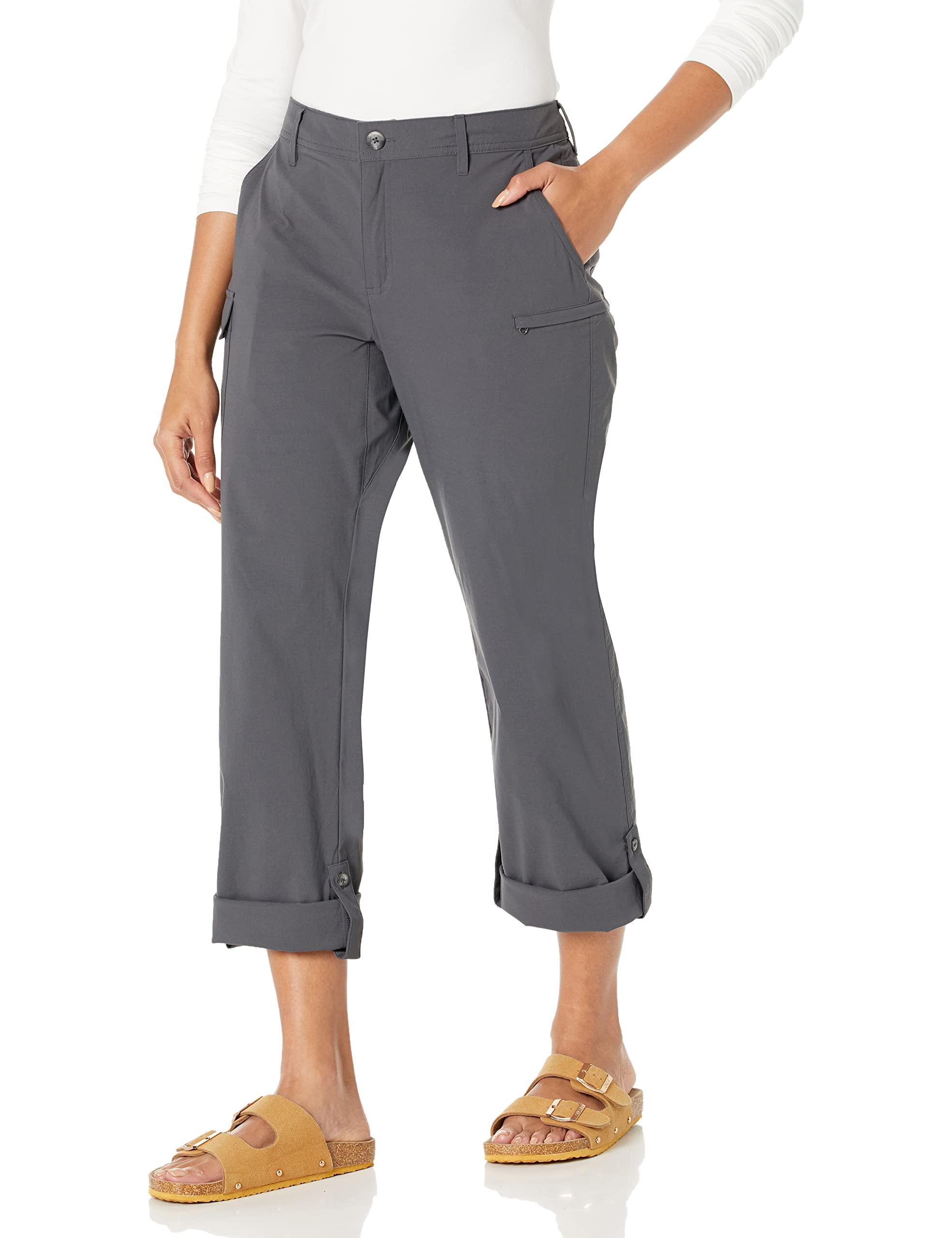 Solstice Apparel Solstice Apparel Women\'s Stretch Roll Up Pant, Granite, 6