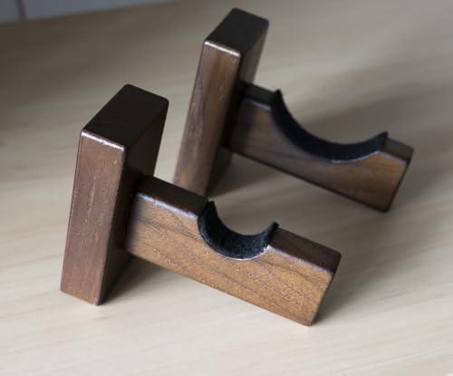 Orga\'Neat Orga\'Neat Baseball Bat Display Case, Wall Mount Bat Holder Hanger, Solid Ash Tree Handmade Horizontal Bat Rack w/ Protective Soft Liner for Baseball Bat Wall Display -Brown