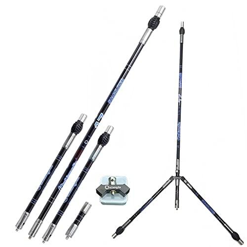 HNZMDY HNZMDY 3-30 Inch Archery Carbon Fiber Bow Stabilizer Balance Bar Rod Shock Absorber Damping System with Stabilizer Weight for Recurve Compound Bow (Blue, 28 inch)