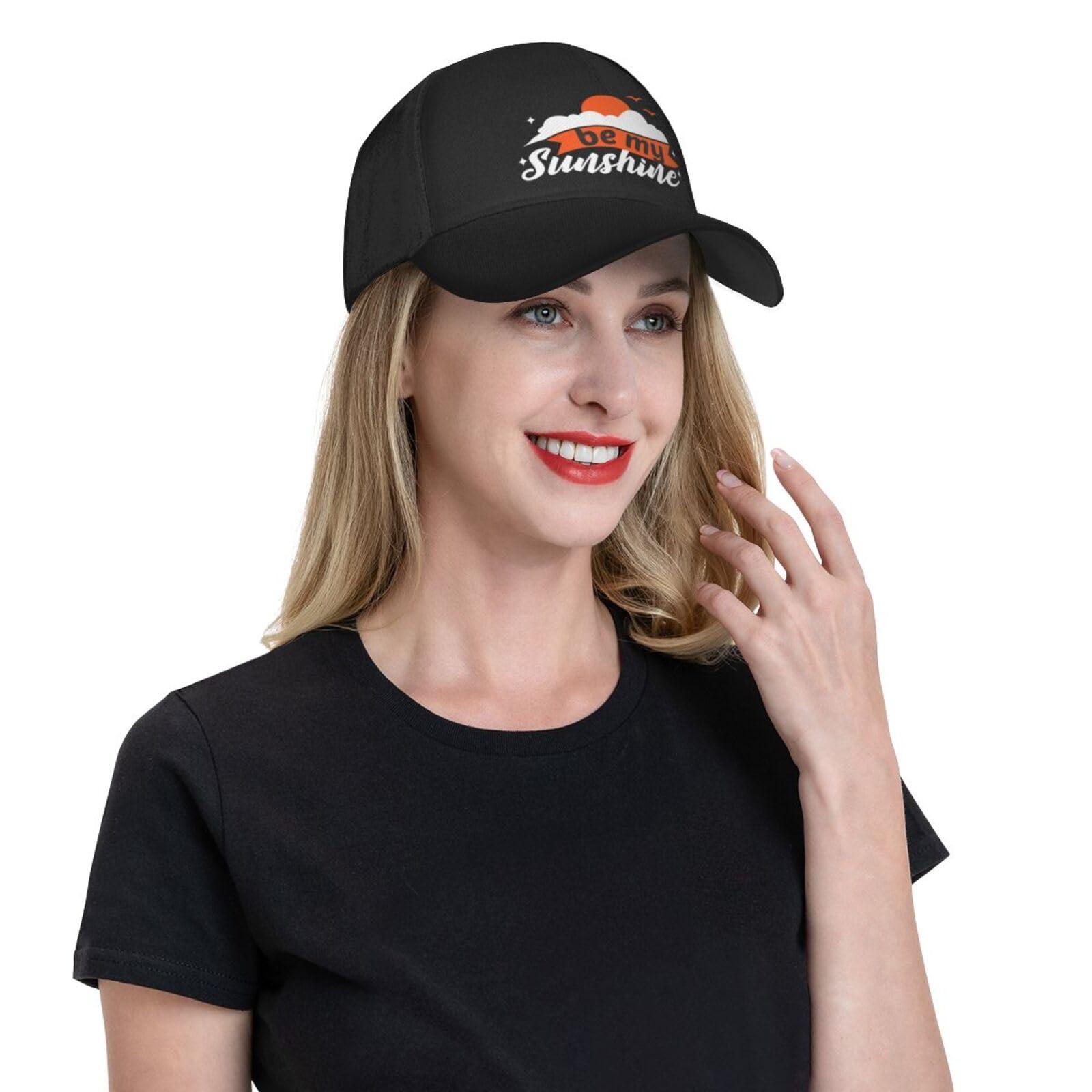 LIFANGMI LIFANGMI Adjustable Be My Sunshine Baseball Cap for Men Women Baseball Hat Outdoor Casual Breathable Caps Trucker Hats Sun Hat Black