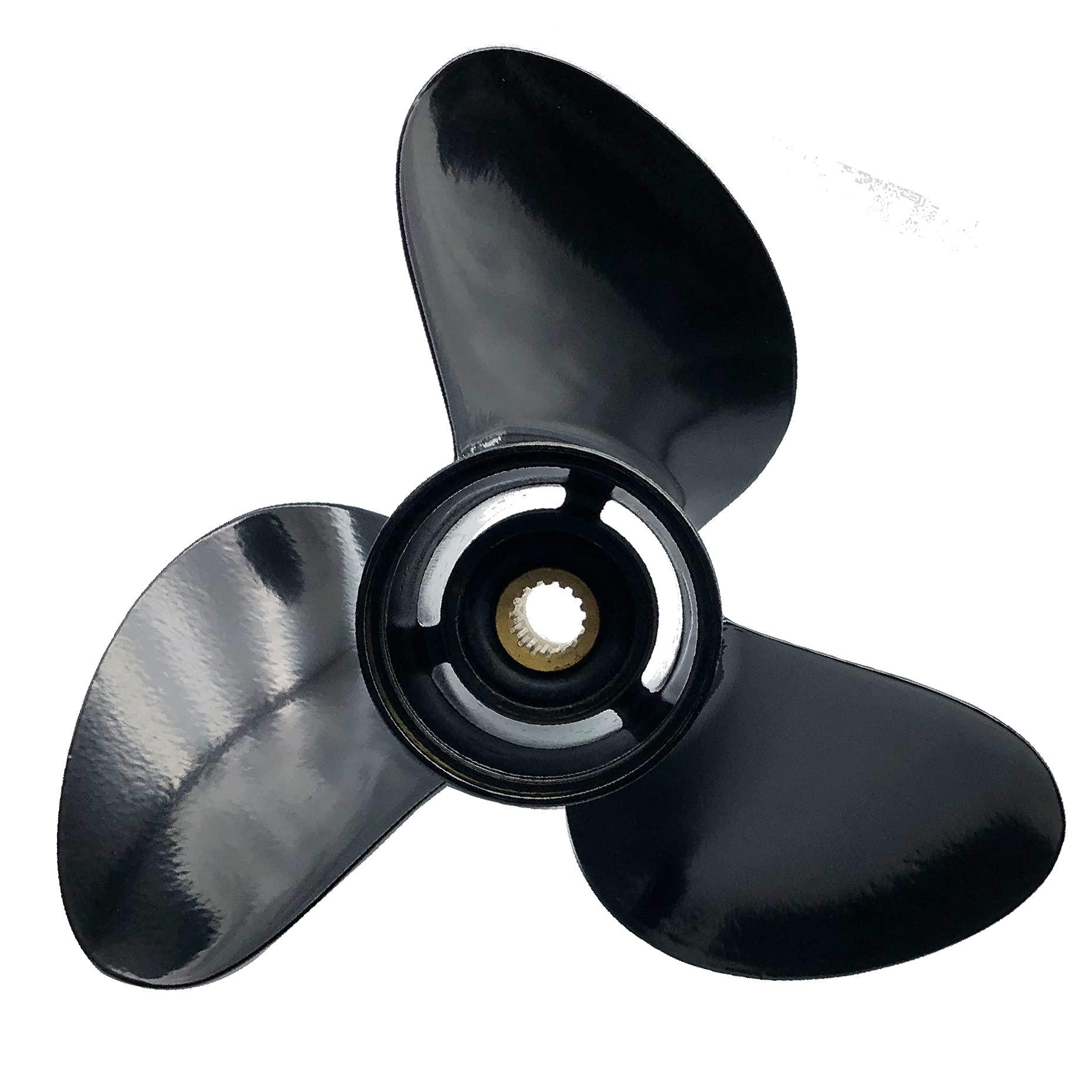 RASON-REX RASON-REX OEM Grade Aluminum Outboard 3 Blades Propeller Boat Prop 14x15P for Suzuki DF50/60/70/90/100/115/140HP with 15 Spline Tooth,RH