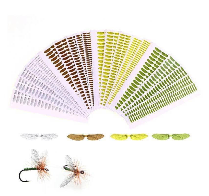 Cuoyuqie Cuoyuqie 28pcs Fly Tying Realistic Wasp Wings Amazing Detail Durable Real Print Trout (Brown 28pcs)