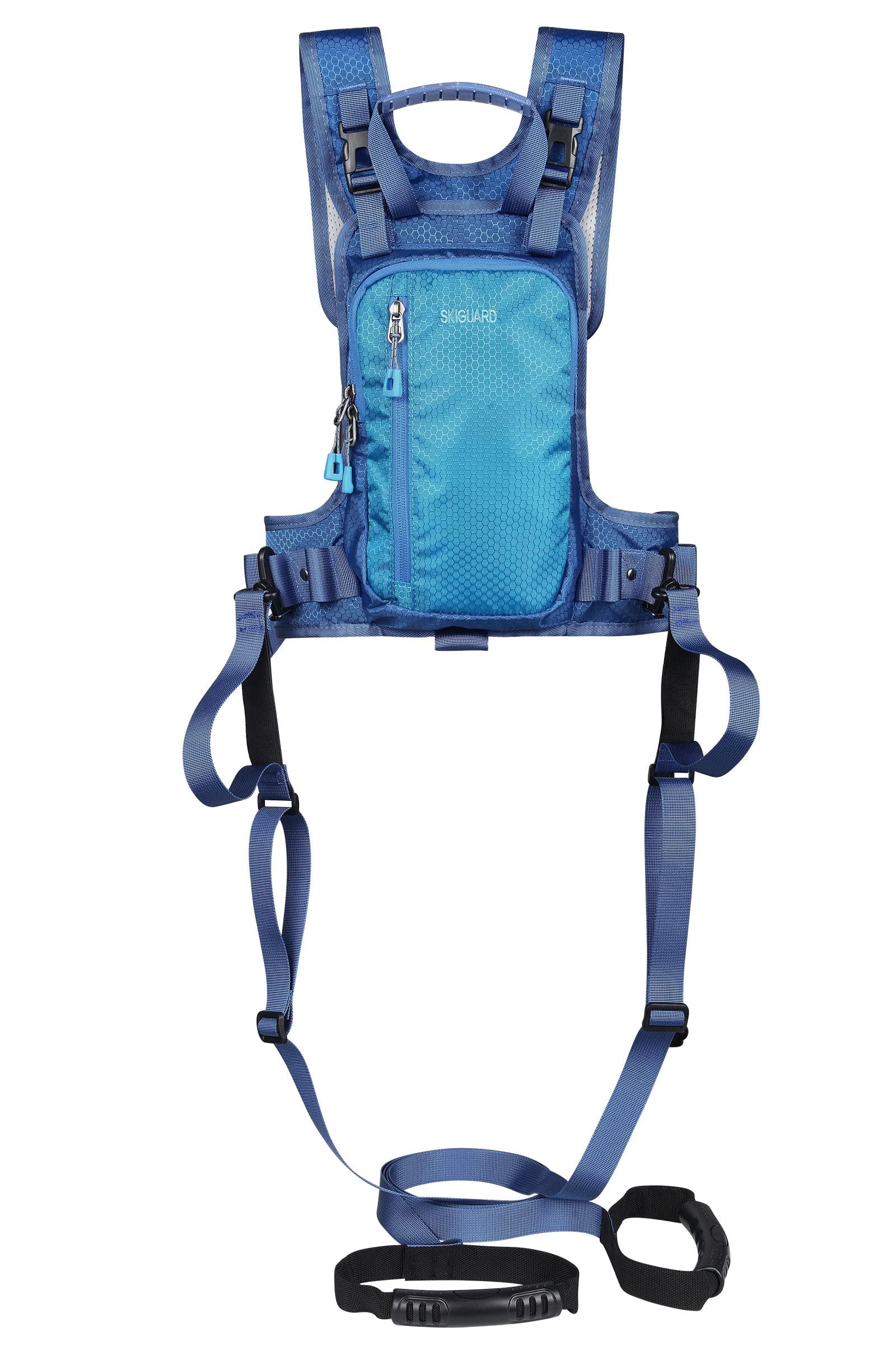 skiguard skiguard Ski Harness Trainer for Kids: Helping Toddler Learn to Ski with Support, Kids Ski Harness with Back Gripper Handle and Long Ski Leash, Child Ski Harness with Backpack for Age 2C8