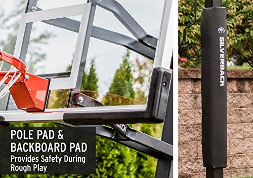 Silverback Silverback 60" In-Ground Basketball System with Adjustable-Height Tempered Glass Backboard and Pro-Style Breakaway Rim