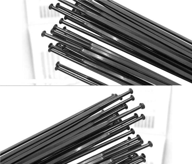 USZHANGXIANG USZHANGXIANG 10/20Pcs 14G 2.0MM Bicycles Flat Spokes with Brass Nipples Road Bike Straight Pull Spokes Steel 261 272 276 282 292 296MM Bike Spoke Cycling Parts(10Pcs 282mm)