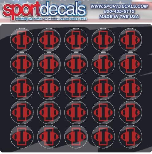 Sportdecals Sportdecals Interception 3/4\" Award Decals (Scarlet on Black)