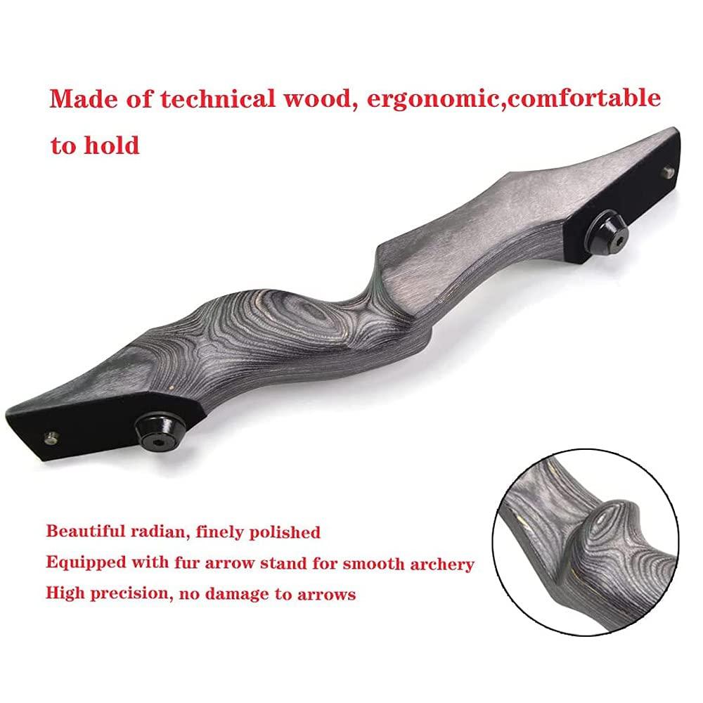 AMEYXGS 60 Inch Takedown Recurve Bow Draw Weight 25-65lbs Traditional Wood Longbow with Bamboo Core Limbs Right Left Hand American Hunting Longbow (35 Lbs, Right Hand)