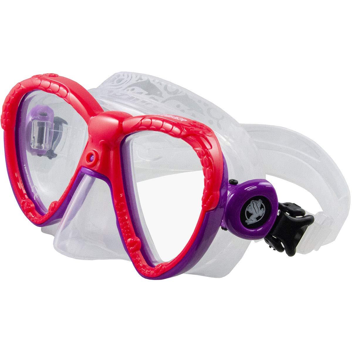 Akona AKONA Tobago Scuba and Snorkeling Dive Mask with Clear Silicone Skirt and Single Tempered Lens (Black Silicone)