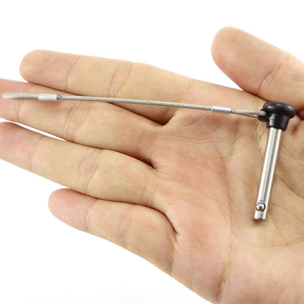 NRC&XRC Stainless Bimini top Dia 3/16\" Pull pins Length 1.5\", Usable Length 1\", Bimini Top Pin, Marine Hardware Bimini Top Pin, Marine Hardware 6 Pack