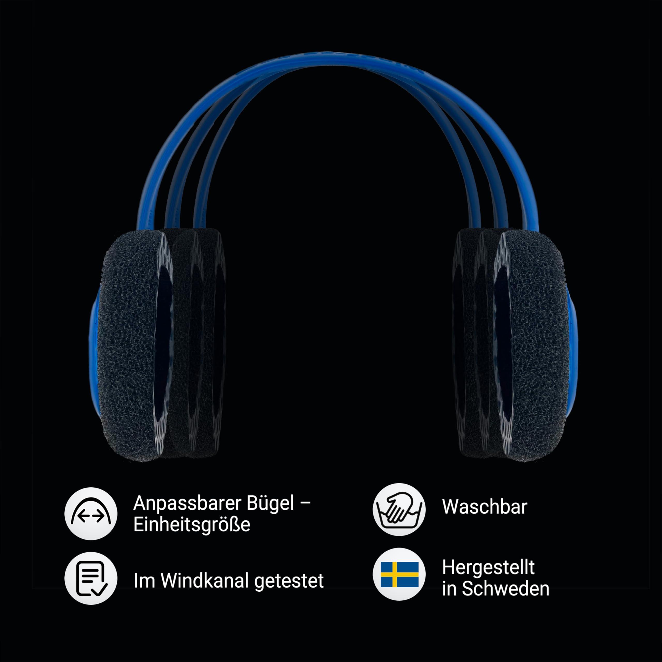 Windfree Cyclist Wind Deflector Ear Muffs for Noise Reduction Earmuffs, Cycling Ear Wind Deflectors for Ear Wind Protection, Sensory Headphones for Hearing Aids Users Tinnitus Over-Ear Headphone (BLACK)