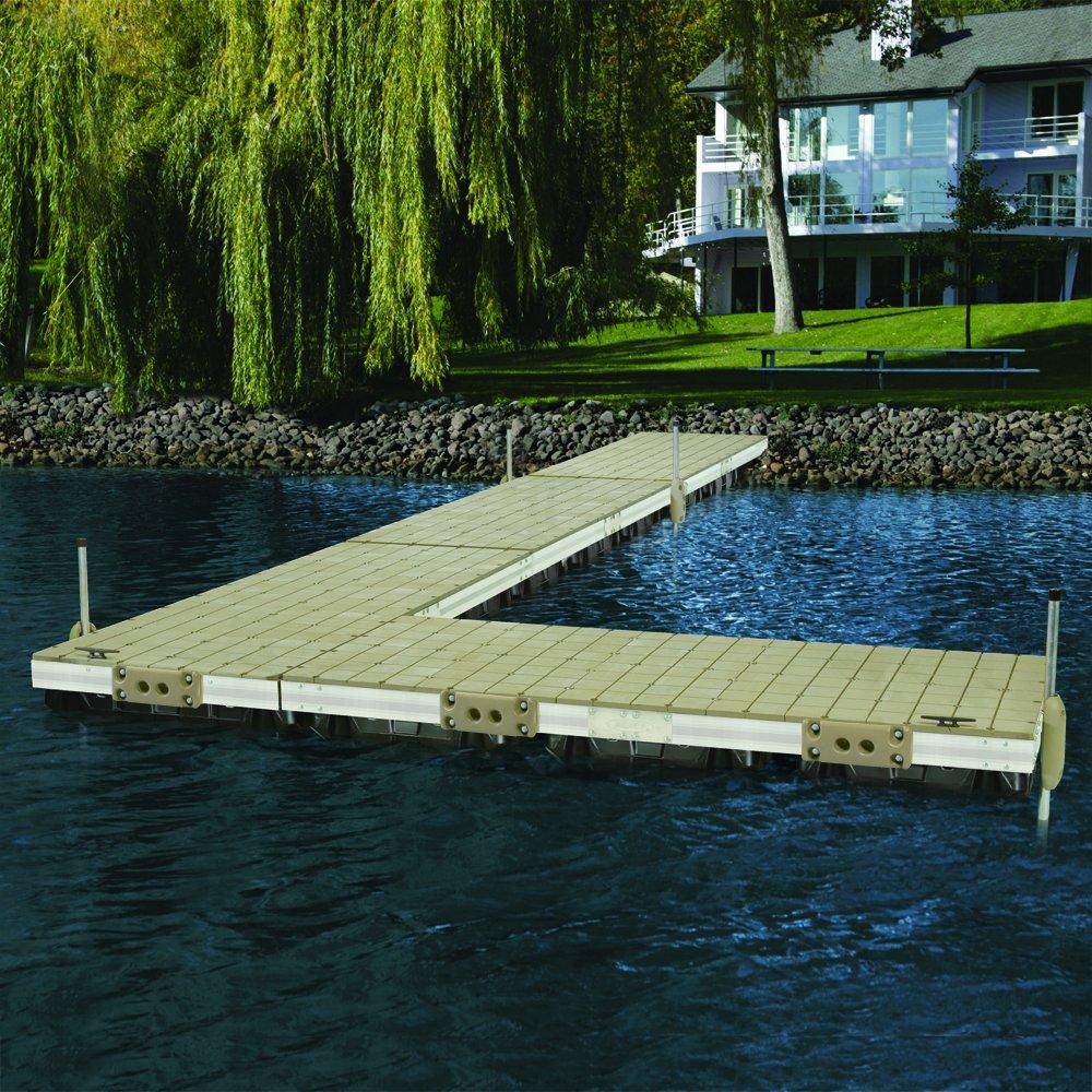 Playstar PlayStar Aluminum Stationary Dock Kit W/Resin Top - 4'X10' Strong, Lightweight Aluminum Stationary Dock 4'X10' with Resin Top