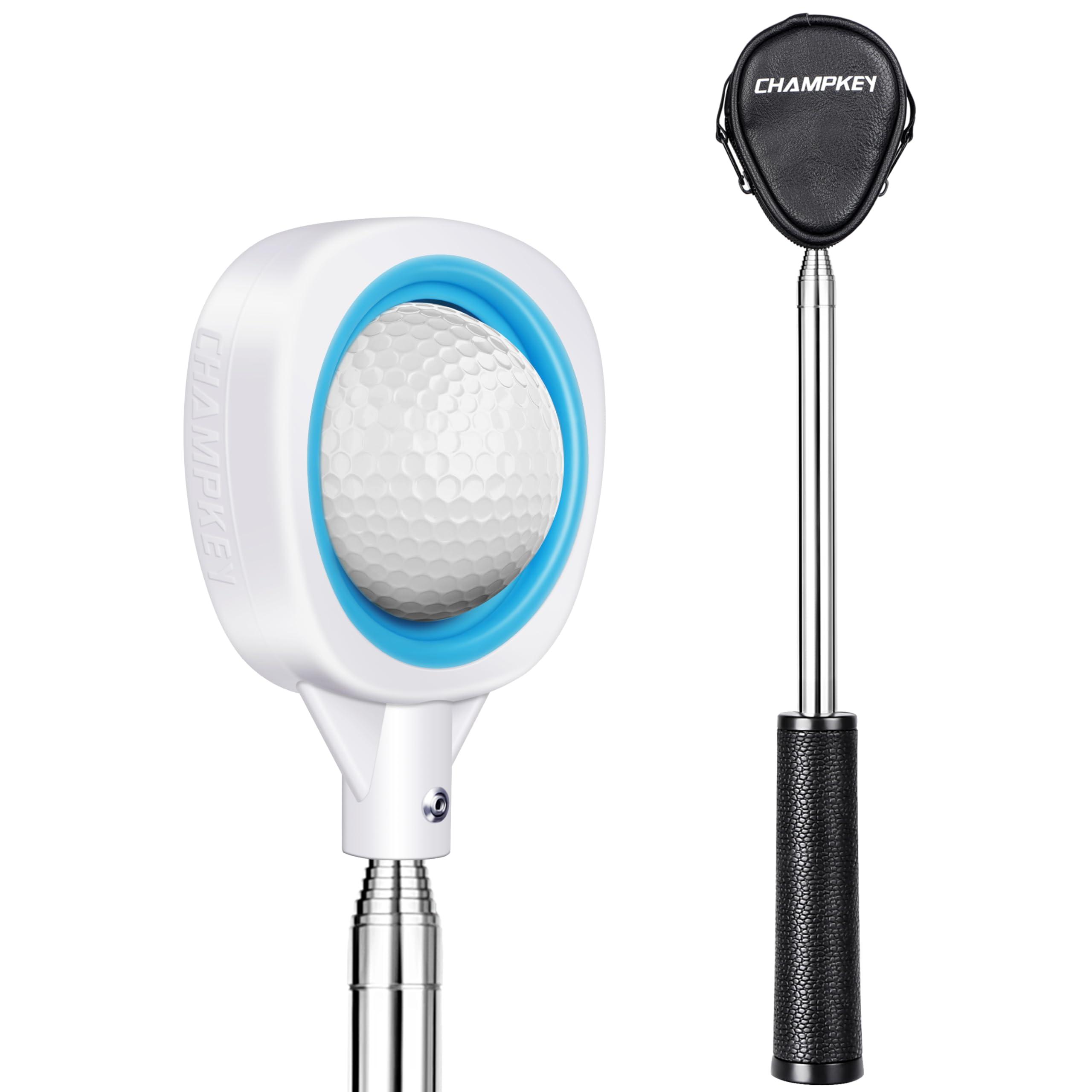 CHAMPKEY CHAMPKEY Golf Ball Retriever - Premium Stainless Steel Telescopic Golf Ball Picker