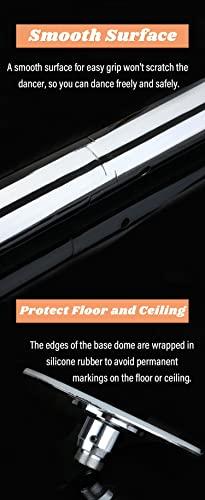 CIRCIR Dance Pole Portable Dancing Pole 45mm Portable Spinning Dance Stripping Pole for Home Fitness, Professional Dancing Pole Kit with Extension Accessories for 7ft 8ft 9ft 10ft 11ft 11.5ft 12ft 12.5ft Hig