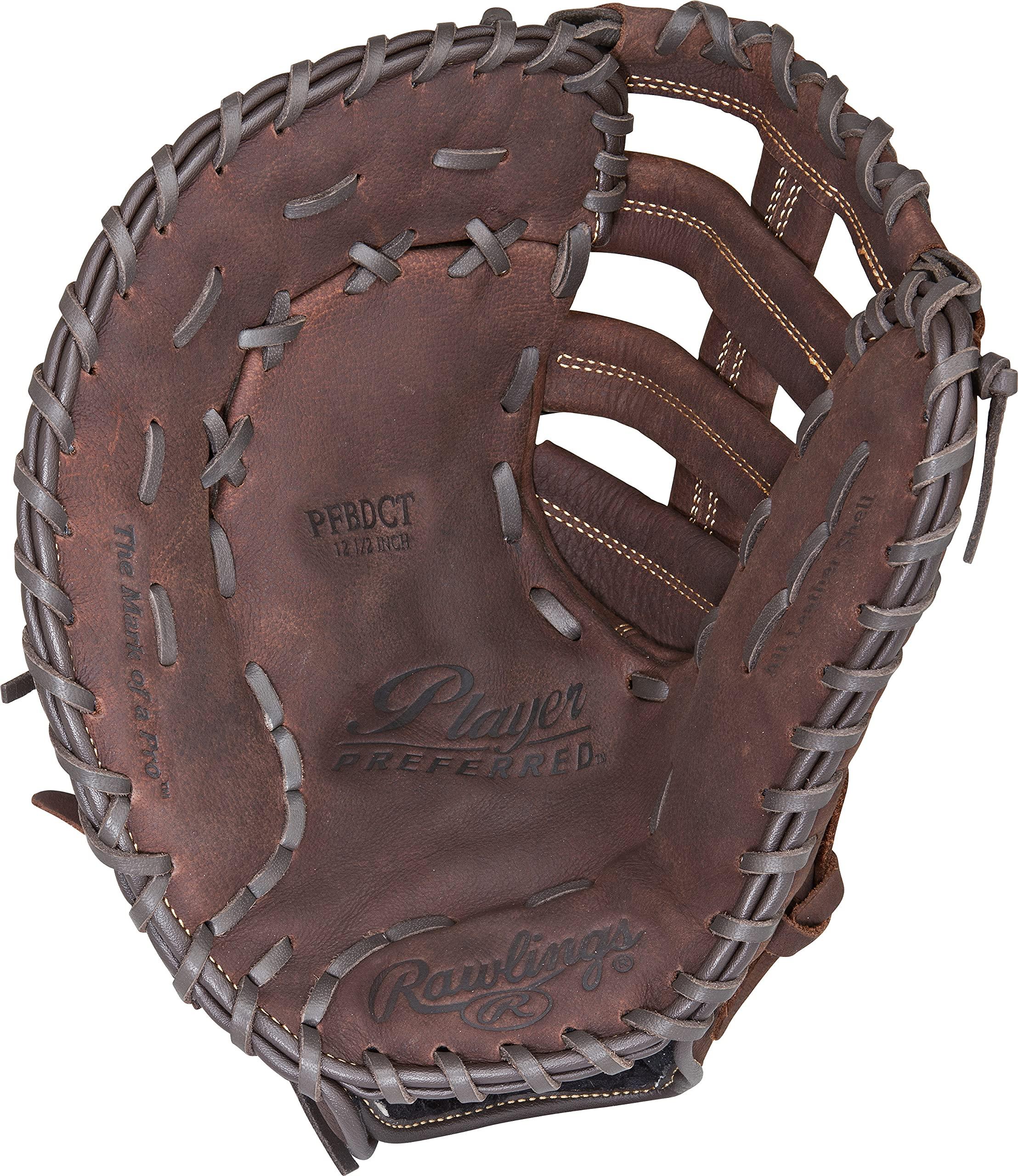 Rawlings Rawlings | PLAYER PREFERRED Baseball First Base Glove | Left Hand Throw | 12.5\" - Single Post Double Bar Web