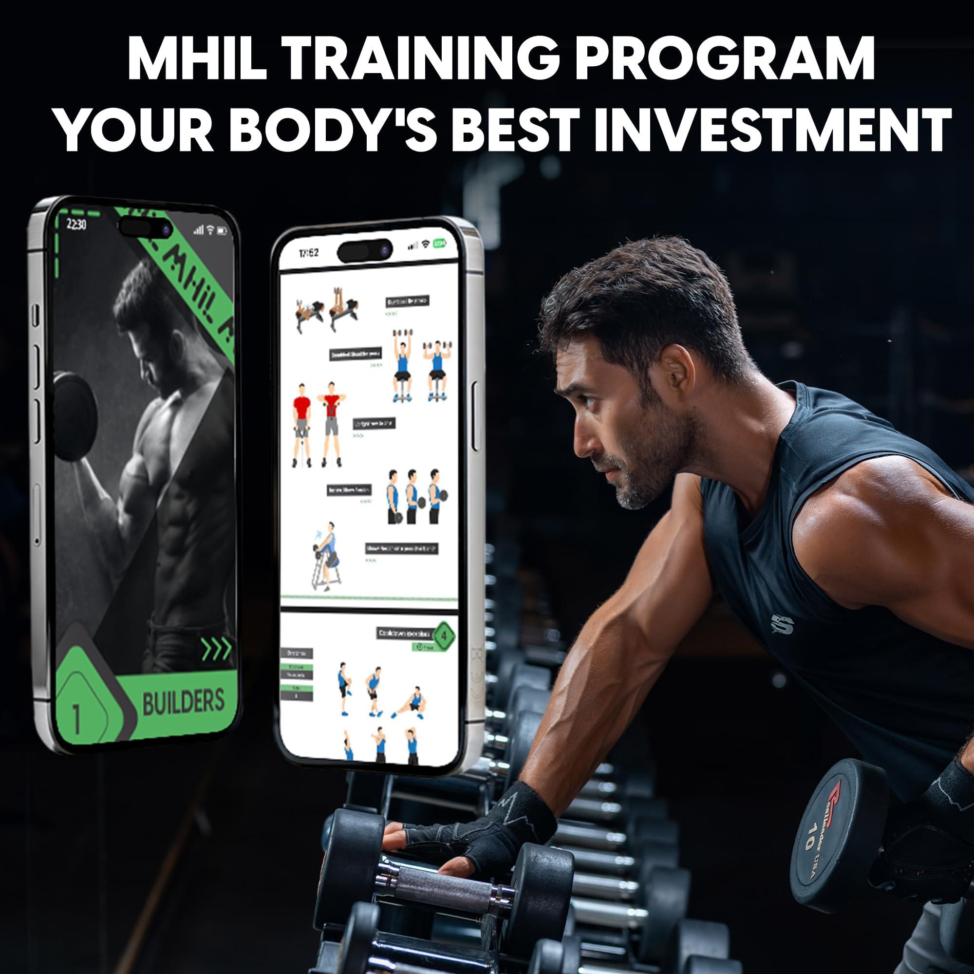 MhIL MhIL Workout Gloves for Men Comfortable Gym Gloves for Men with Enhanced Grip for Safety and Hand Protection Weight Lifting Gloves for Men with Wrist Wraps Support for Performance Boost and Style