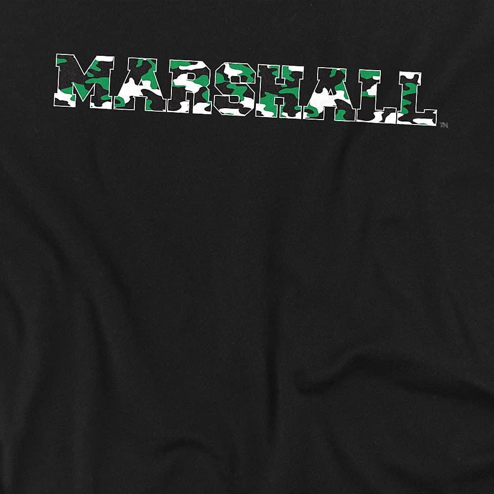 LOGOVISION Marshall University Official Camo Unisex Adult T Shirt, Black, 5X-Large