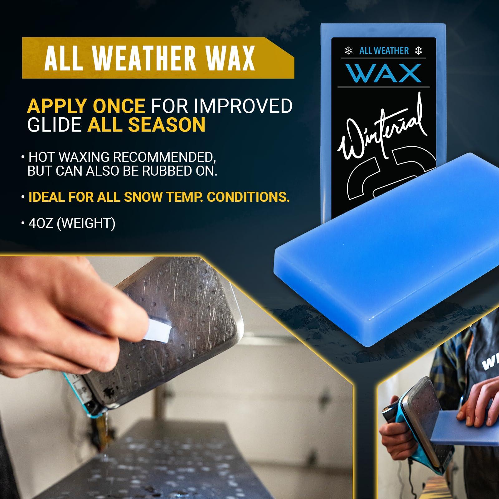 Winterial Winterial Snowboard and Ski Tuning Kit, with Iron, All-Temp Snowboard Wax, Angled Edge Tuner File, PTEX Rods and Wax Apron