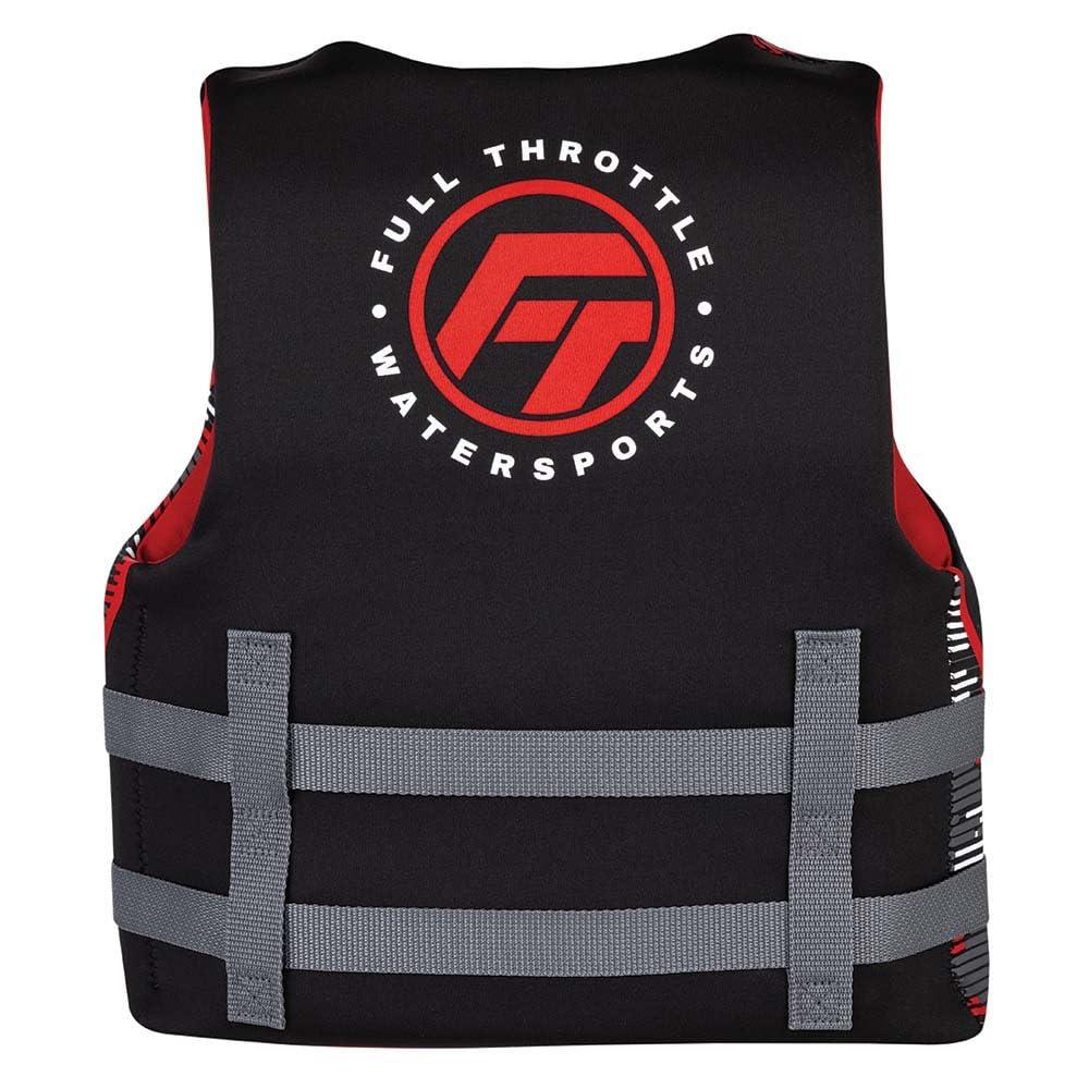 Full Throttle Full Throttle Youth Rapid Dry Neoprene Life Jacket, Red