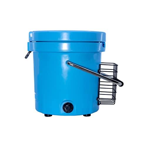 Mammoth Mammoth Live Bait Bucket, Insulated Bait Bucket with 10 Quart Capacity, Great for Daily Trips and Fishing Tournaments, Light Blue