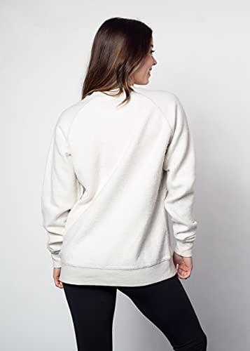 chicka-d Chicka-d Women's Standard Home Base Crew, White, Large