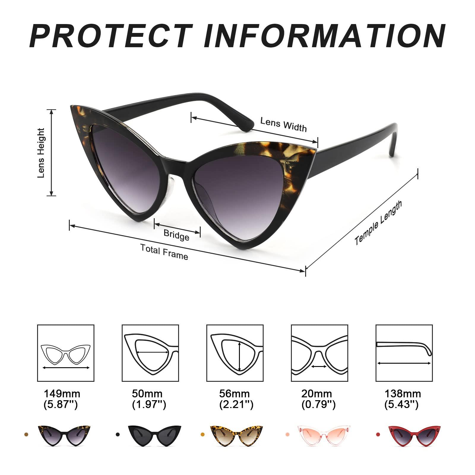 FEISEDY FEISEDY Retro Cat Eye Sunglasses for Women Fashion Vintage Cateye Sun Glasses B2235